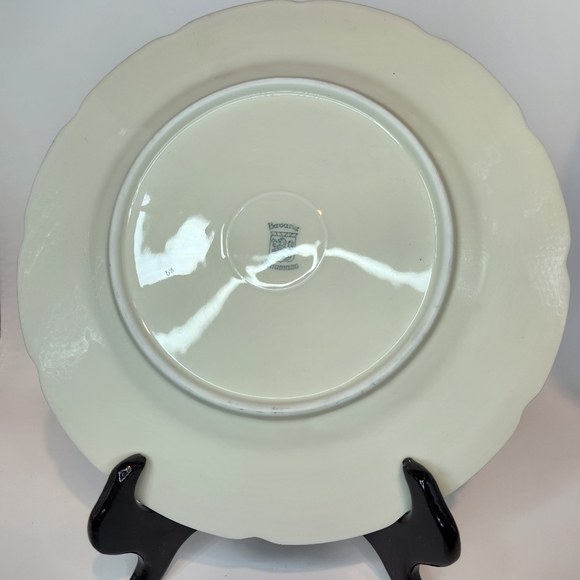 Antique Dresden Dinner Plate Dresden Bavaria Schumann Crown Wildflowers red - Picture 7 of 12